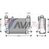 Radiador do ar de sobrealimentação AVA QUALITY COOLING  - RTA4553
