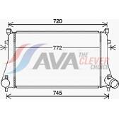 Radiador do ar de sobrealimentação AVA QUALITY COOLING  - VN4403