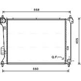 Radiador, refrigeración del motor AVA QUALITY COOLING  - HY2309