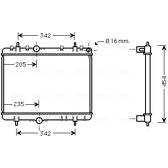 Radiador, refrigeración del motor AVA QUALITY COOLING  - PE2267
