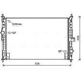 Radiador, refrigeración del motor AVA QUALITY COOLING  - PE2386