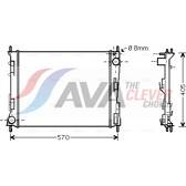 Koeler, motorkoeling AVA QUALITY COOLING  - RTA2374