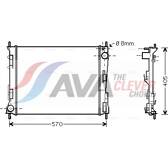 Koeler, motorkoeling AVA QUALITY COOLING  - RTA2375