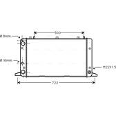 Radiator, engine cooling AVA QUALITY COOLING  - AIA2047