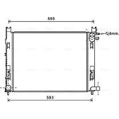 Radiator, engine cooling AVA QUALITY COOLING  - DAA2008