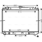 Radiator, engine cooling AVA QUALITY COOLING  - DNA2297