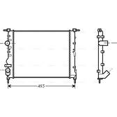 Radiator, engine cooling AVA QUALITY COOLING  - RTA2218