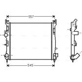 Radiator, engine cooling AVA QUALITY COOLING  - RTA2362