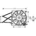 Radiator fan AVA QUALITY COOLING  - OL7524
