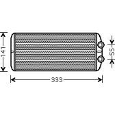 Scambiatore calore, Riscaldamento abitacolo AVA QUALITY COOLING  - PEA6312