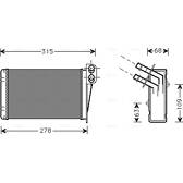Scambiatore calore, Riscaldamento abitacolo AVA QUALITY COOLING  - RT6228