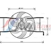 Ventilador, refrigeração do motor AVA QUALITY COOLING  - CN7545