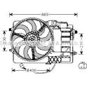 Ventilateur (refroidissement moteur) AVA QUALITY COOLING  - BW7516