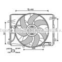 Ventilateur (refroidissement moteur) AVA QUALITY COOLING  - MS7522