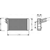 Wärmetauscher, Innenraumheizung AVA QUALITY COOLING  - AI6097