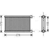 Wärmetauscher, Innenraumheizung AVA QUALITY COOLING  - BW6344