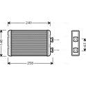 Wärmetauscher, Innenraumheizung AVA QUALITY COOLING  - BWA6210