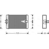 Wärmetauscher, Innenraumheizung AVA QUALITY COOLING  - MSA6250