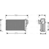 Wärmetauscher, Innenraumheizung AVA QUALITY COOLING  - PE6199