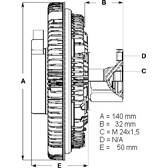 Koppeling, radiateurventilator BERU - LK004