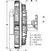 Koppeling, radiateurventilator BERU - LK009
