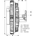 Koppeling, radiateurventilator BERU - LK038