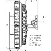 Koppeling, radiateurventilator BERU - LK045
