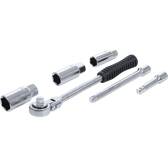 Conjunto de ferramentas para velas de ignição com transmissão de 10 mm (3/8") 6 peças BGS DIY - 137