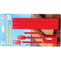 Crayons de menuisier 175 mm avec taille-crayon 7 pièces BGS DIY - 85853