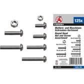 M4 / M5 Metric Screws and Nuts Assortment 126 Pieces BGS DIY - 8134