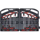 T-handtagsnycklar invändig sexkant/T-profil (för Torx) 16 st BGS DIY - 90