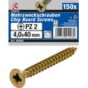 Phillips Multi-Purpose Screw PZ2 4.0 x 40 mm 150 pieces BGS DIY - 80965