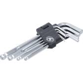 Allen 6-inch / vrouwenset met bolkop 1,5-10 mm 9 stuks BGS DIY - 815