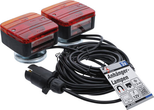 Trailer lights with magnetic holder - 2 pieces