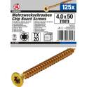 Viti multiuso con profilo a T (per Torx) T20 4,0 x 50 mm 125 pezzi BGS DIY - 80995