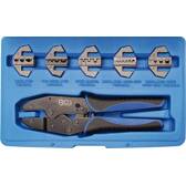 Alicate crimpador - com 5 pares de mandíbulas BGS - 1410