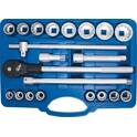 Coffret de douilles douze pans - 20 mm (3/4") - 21 pièces BGS - 1223
