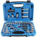 Coffret de douilles avec cliquet traversant - Gear Lock - 4,5 à 25 mm - BGS - 52pcs BGS - 2181