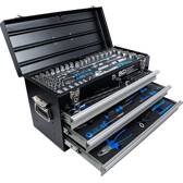 Caisse à outils métallique - 3 tiroirs - avec outils - BGS - 143pcs BGS - 3318