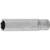 Douille pour clé, six pans, longue - 6,3 mm (1/4") - 8 mm BGS - 10508