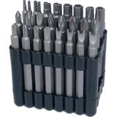 Bit set - long - 6.3 mm (1/4") - different profiles - 32 pieces BGS - 762