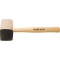 Rubber mallet - Hickory handle - black and white head - Ø 63 mm - 840 g BGS - 1969
