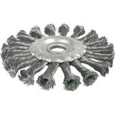 Brosse métallique plate - fil rond tressé - diamètre 125 mm pour meuleuse BGS - 3986