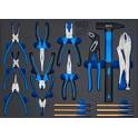 Insert de servante d'atelier 3/3 : Jeu de marteaux, pinces, chasse-goupilles - BGS - 17pcs BGS - 4009