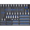 Insert de servante d'atelier : Embouts et douilles à embouts - BGS - 104pcs BGS - 4017