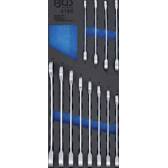 Gereedschapswagen inzet 1/3: Ringratelsleutelset 8 - 19 mm - BGS - 12-dlg BGS - 4196