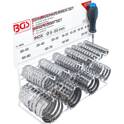 Assortiment colliers - RVS - op opbergbord - 111 stuks BGS - 8095