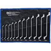 Set dubbele ringsleutels - haaks - 6 x 7 - 30 x 32 mm - 12 stuks BGS - 1214