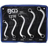 Set of double eye spanners - in S - 10 x 11 - 18 x 19 mm - 5 pieces BGS - 1216