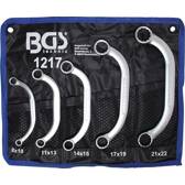Set of half-moon keys - 8x10 - 21x22 mm - 5 pieces BGS - 1217